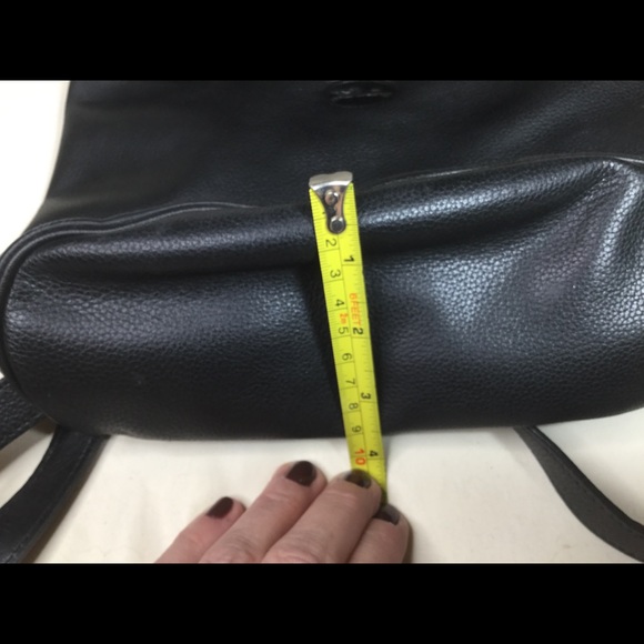 Vintage Longchamp Black Leather Backpack